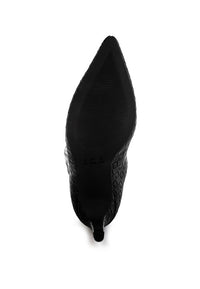 Mentha Woven Faux Leather Boots-Reef Love