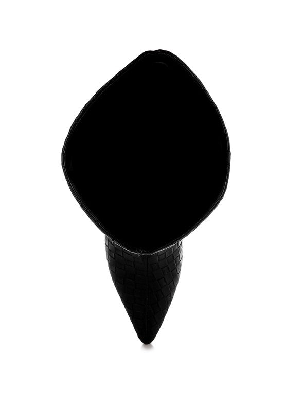 Mentha Woven Faux Leather Boots-Reef Love