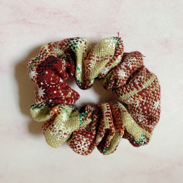 Merry Plaid Scrunchies, Pack of 4-Brighten up your holiday wardrobe with the Merry Plaid Scrunchies, Featuring four different colors and patterns. Perfect for a festive gift or stocking stuffer.