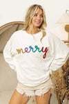 Merry Tinsel Lettering Sweatshirt