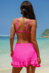 Shop Mesh Trim Solid High Cut Bikini-Minimalist mesh-trim bikini with a high-cut leg and soft stretch fit. Sleek, feminine, and perfect for beach vacations or poolside lounging.-available at Reef Love online boho-chic boutique