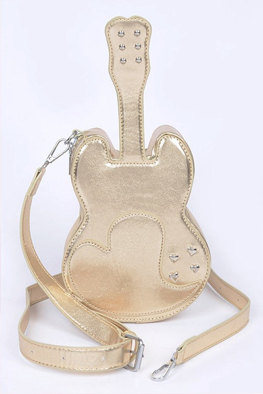 Metallic Guitar Novelty Iconic Swing Bag- Boho Chic Styles by Reef Love