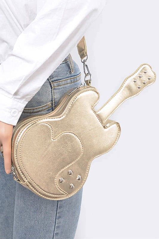 Metallic Guitar Novelty Iconic Swing Bag- Boho Chic Styles by Reef Love