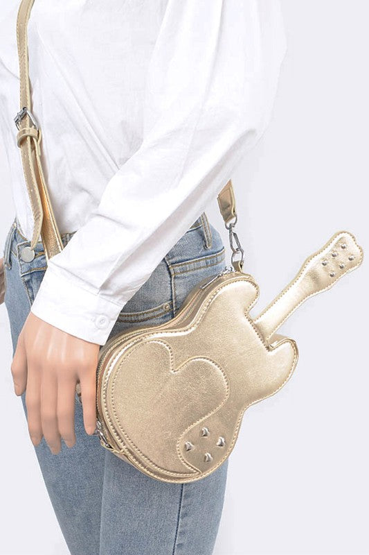 Metallic Guitar Novelty Iconic Swing Bag- Boho Chic Styles by Reef Love