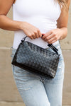 Mia Convertible Woven Crossbody Handbag-convertible crossbody handbag in vegan leather with removable strap and top handle.