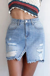 Mid Rise Mini Denim Skirt-Denim Mini Skirt-Insane Gene-Reef Love