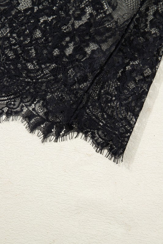 Midnight Muse Lace Overlay T-Shirt Maxi Dress-Reef Love