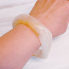 Modern Retro Sculpted Square Resin Bangle Bracelet-Modern Retro Sculpted Square Resin Bangle Bracelet. With its unique sculpted square silhouette and vintage-inspired feel.
