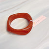 Modern Retro Sculpted Square Resin Bangle Bracelet-Modern Retro Sculpted Square Resin Bangle Bracelet. With its unique sculpted square silhouette and vintage-inspired feel.