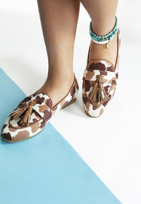 Moraug Faux Suede Tassels Loafers-Reef Love