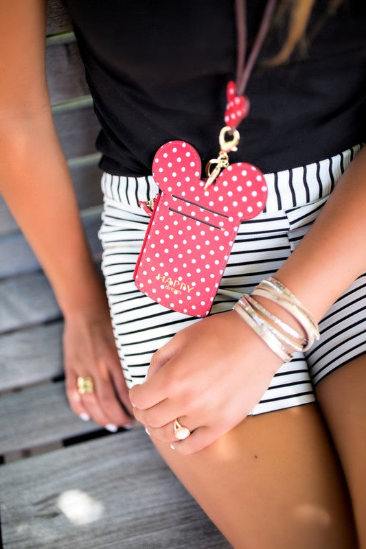 Mouse Ears Lanyard | Ticket Credit Card Holder Wallet
