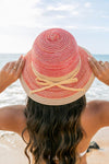 Multi-Stripe Bow Accent Bucket Sunhat-Reef Love