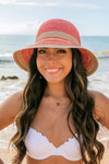 Multi-Stripe Bow Accent Bucket Sunhat-Reef Love