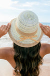 Multi-Stripe Bow Accent Bucket Sunhat-Reef Love