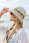 Multi-Stripe Bow Accent Bucket Sunhat-Reef Love