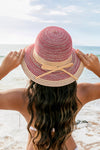Multi-Stripe Bow Accent Bucket Sunhat-Reef Love