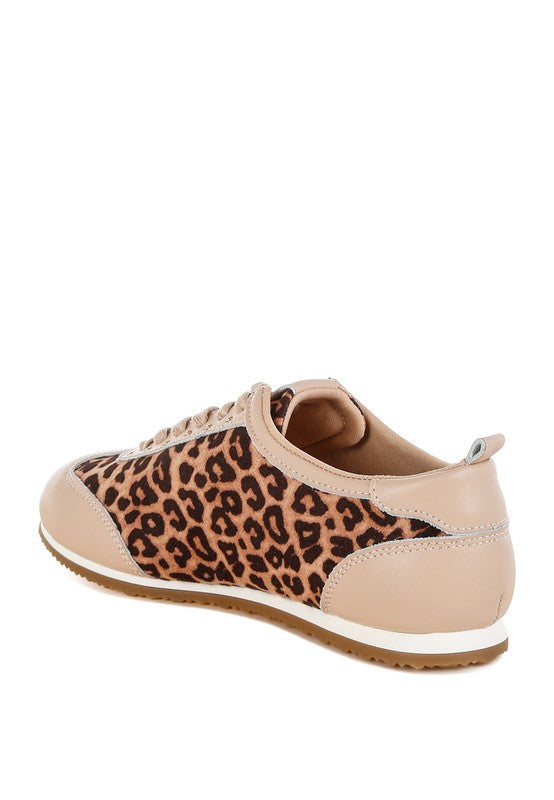 Women's Narati Leopard Print Leather Sneakers, Effortless Chic Style - by Reef Love Boutique