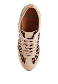 Women's Narati Leopard Print Leather Sneakers, Effortless Chic Style - by Reef Love Boutique