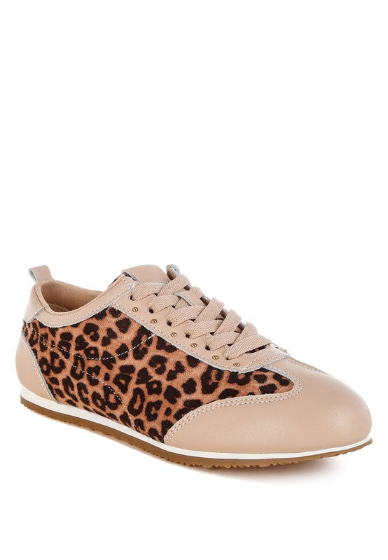 Women's Narati Leopard Print Leather Sneakers, Effortless Chic Style - by Reef Love Boutique