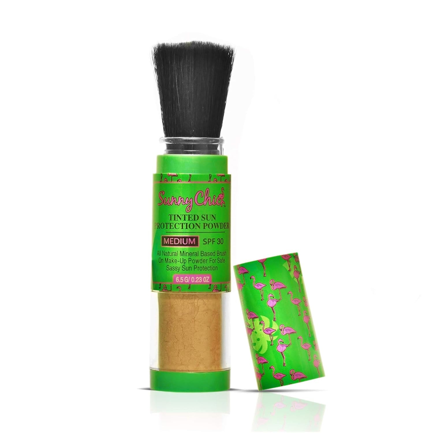 Natural Sunscreen Powder- Tinted Brush-On Mineral Sunblock SPF30- Boho Chic Styles by Reef Love
