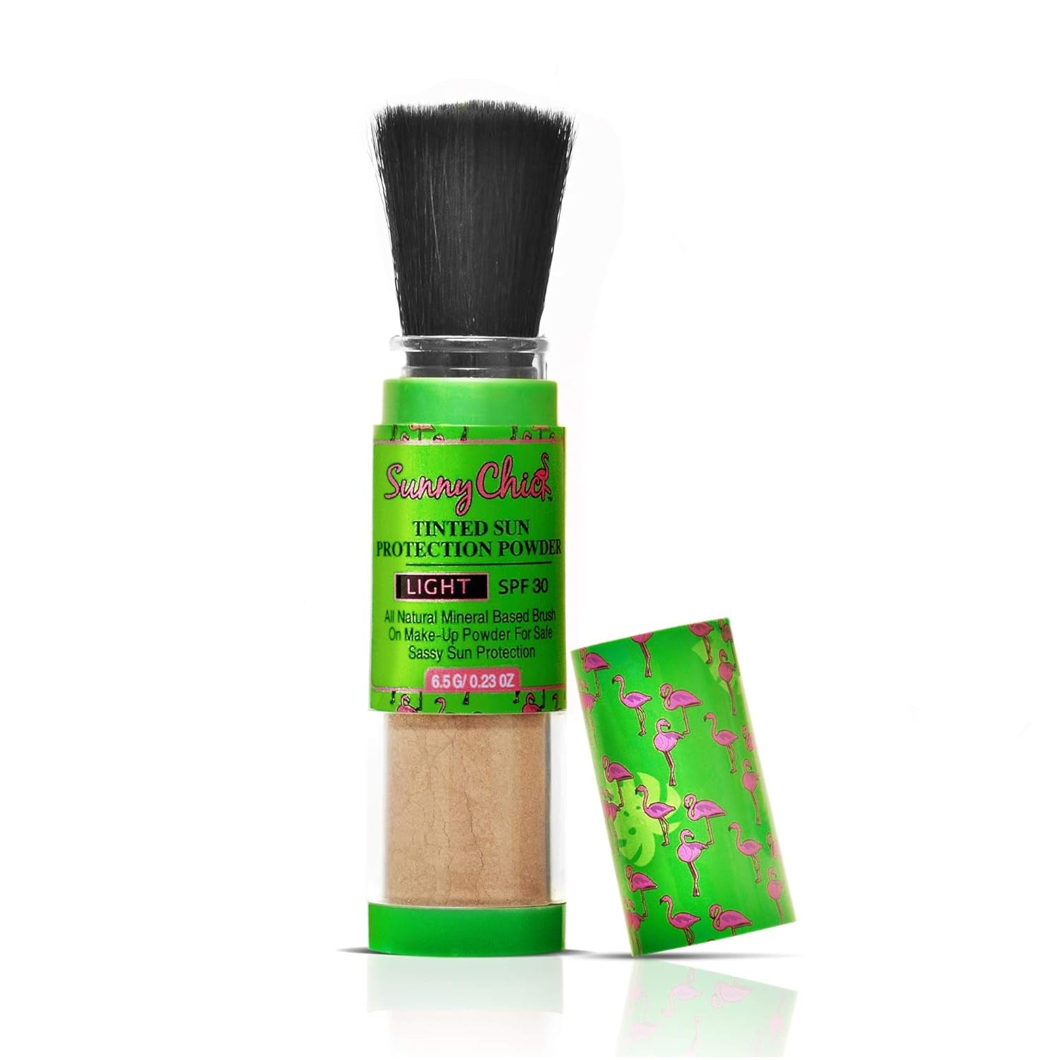 Natural Sunscreen Powder- Tinted Brush-On Mineral Sunblock SPF30- Boho Chic Styles by Reef Love