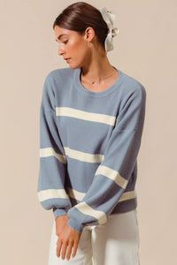 Nautical Ribbed Striped Sweater- Boho Chic Styles by Reef Love