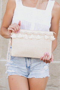 Naya Crochet Tassel Clutch-Reef Love