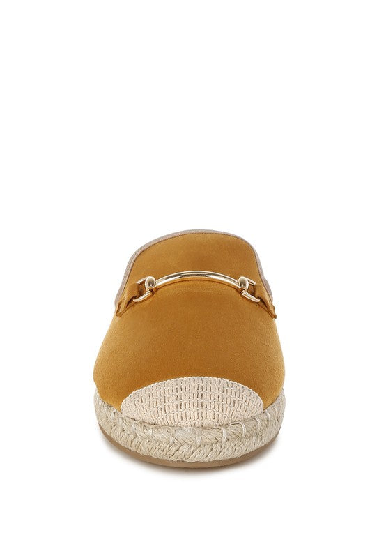 Nazaya Horse Bit Detail Espadrilles Mules-Reef Love