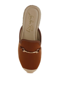 Nazaya Horse Bit Detail Espadrilles Mules-Reef Love