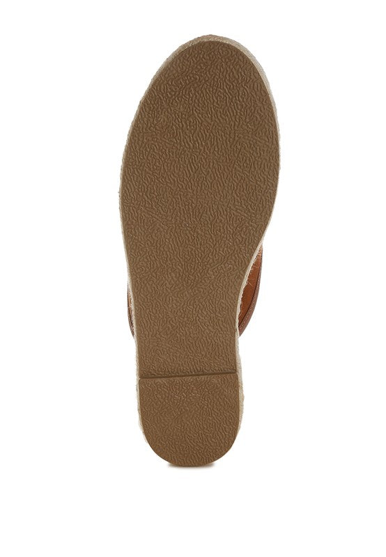 Nazaya Horse Bit Detail Espadrilles Mules-Reef Love