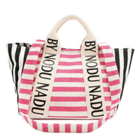 Nicole Lee USA Letter Striped Tote Bag