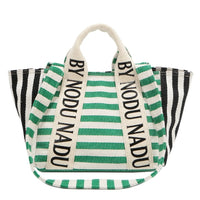 Nicole Lee USA Letter Striped Tote Bag