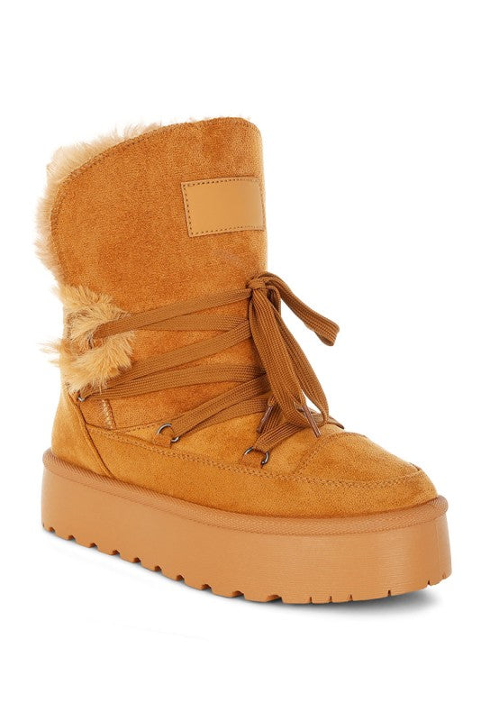 Noaya Chunky Faux Fur Snow Boots- Boho Chic Styles by Reef Love