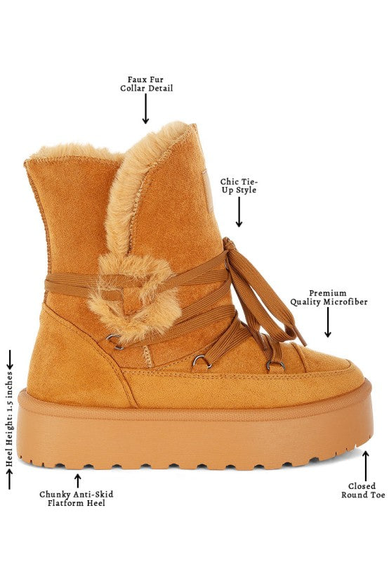 Noaya Chunky Faux Fur Snow Boots- Boho Chic Styles by Reef Love