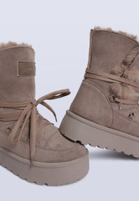 Noaya Chunky Faux Fur Snow Boots- Boho Chic Styles by Reef Love