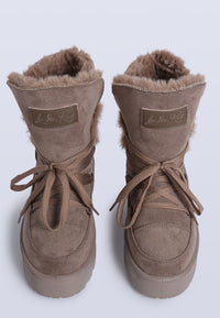 Noaya Chunky Faux Fur Snow Boots- Boho Chic Styles by Reef Love
