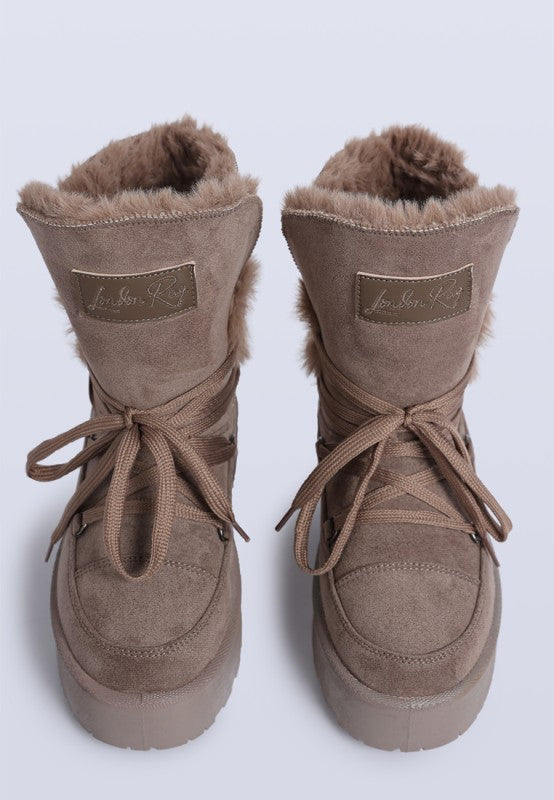 Noaya Chunky Faux Fur Snow Boots- Boho Chic Styles by Reef Love