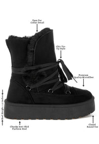 Noaya Chunky Faux Fur Snow Boots- Boho Chic Styles by Reef Love