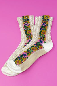 Noble Floral Beauty Socks- Boho Chic Styles by Reef Love