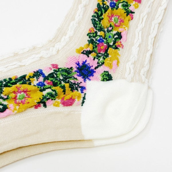 Noble Floral Beauty Socks- Boho Chic Styles by Reef Love