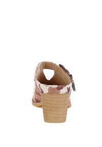 Nometa Faux Suede Buckle Detail Mules-Reef Love