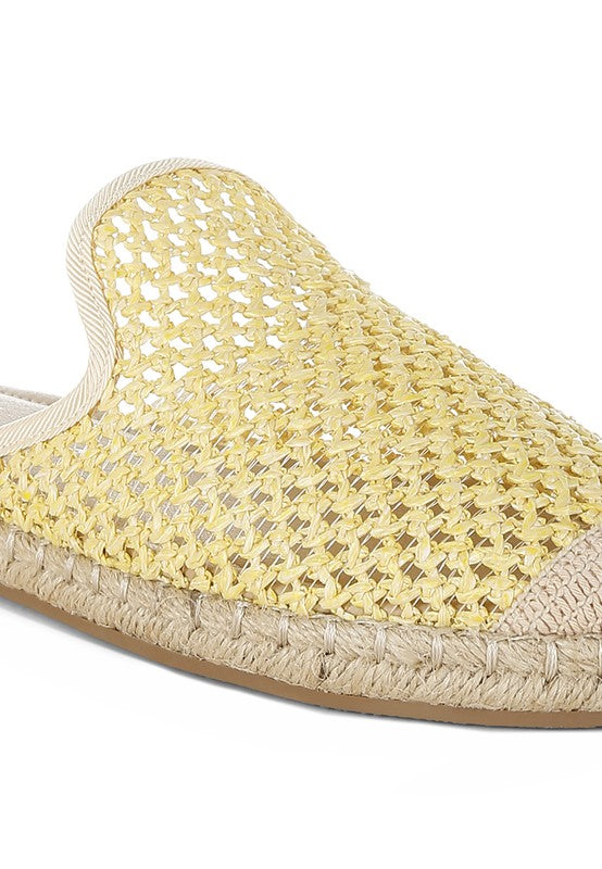 Nongai Raffia Espadrilles Mules-Reef Love