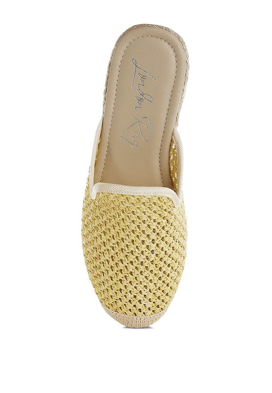 Nongai Raffia Espadrilles Mules-Reef Love