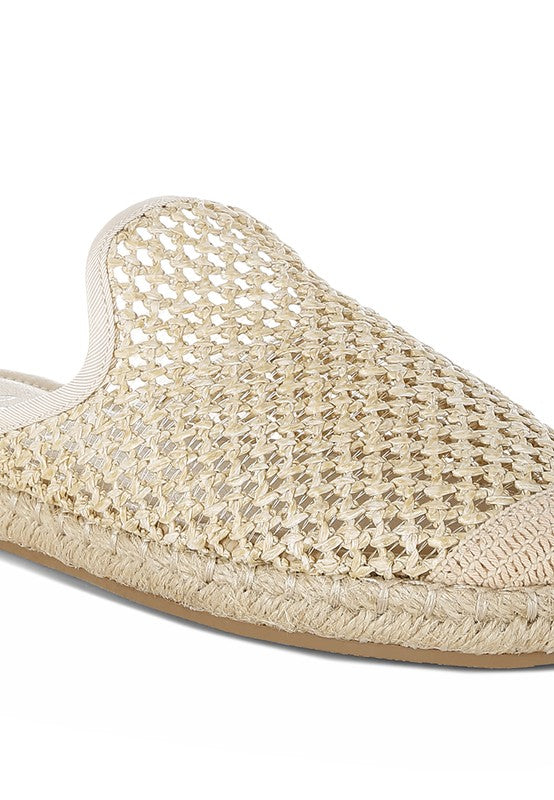 Nongai Raffia Espadrilles Mules-Reef Love