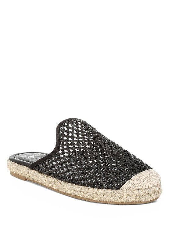 Nongai Raffia Espadrilles Mules-Reef Love