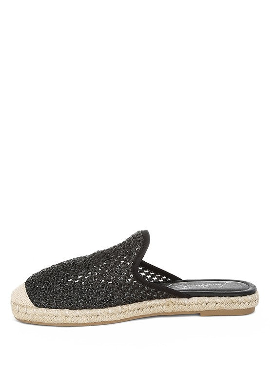 Nongai Raffia Espadrilles Mules-Reef Love