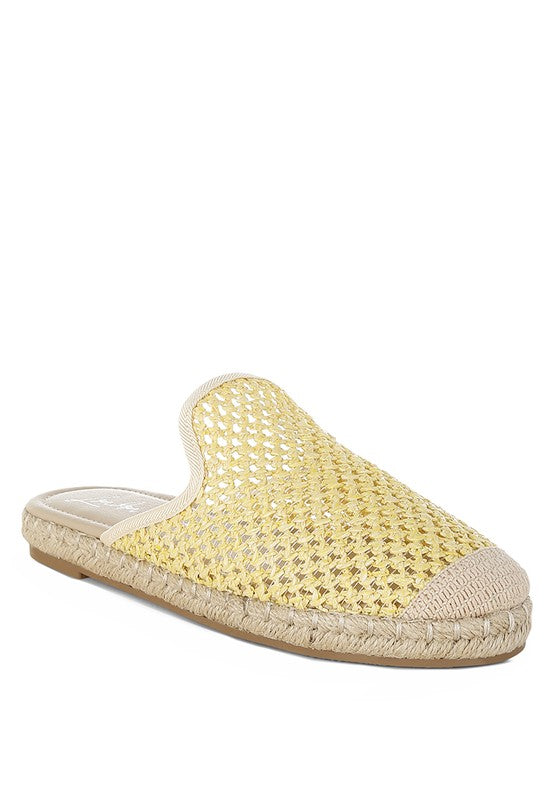 Nongai Raffia Espadrilles Mules-Reef Love
