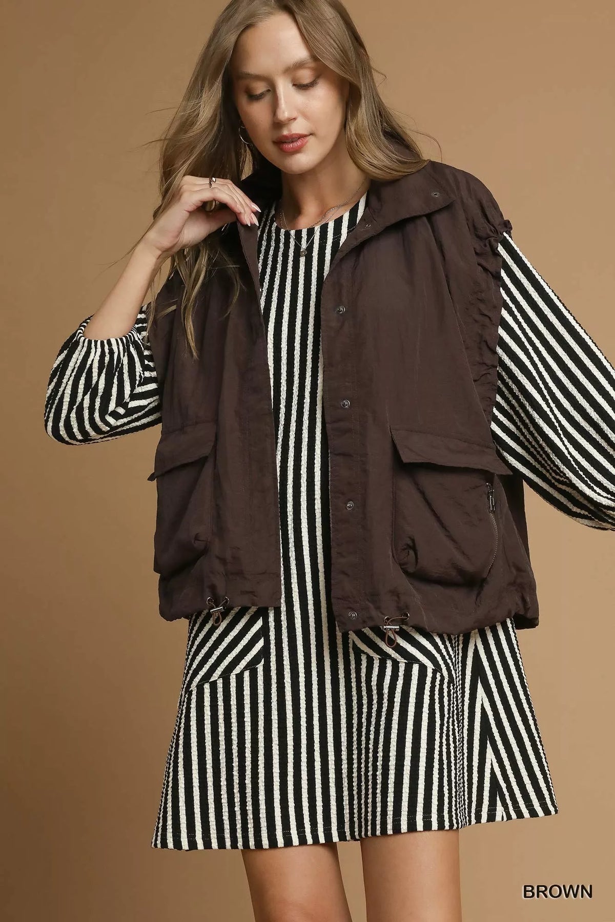 Nylon Vest with Pockets