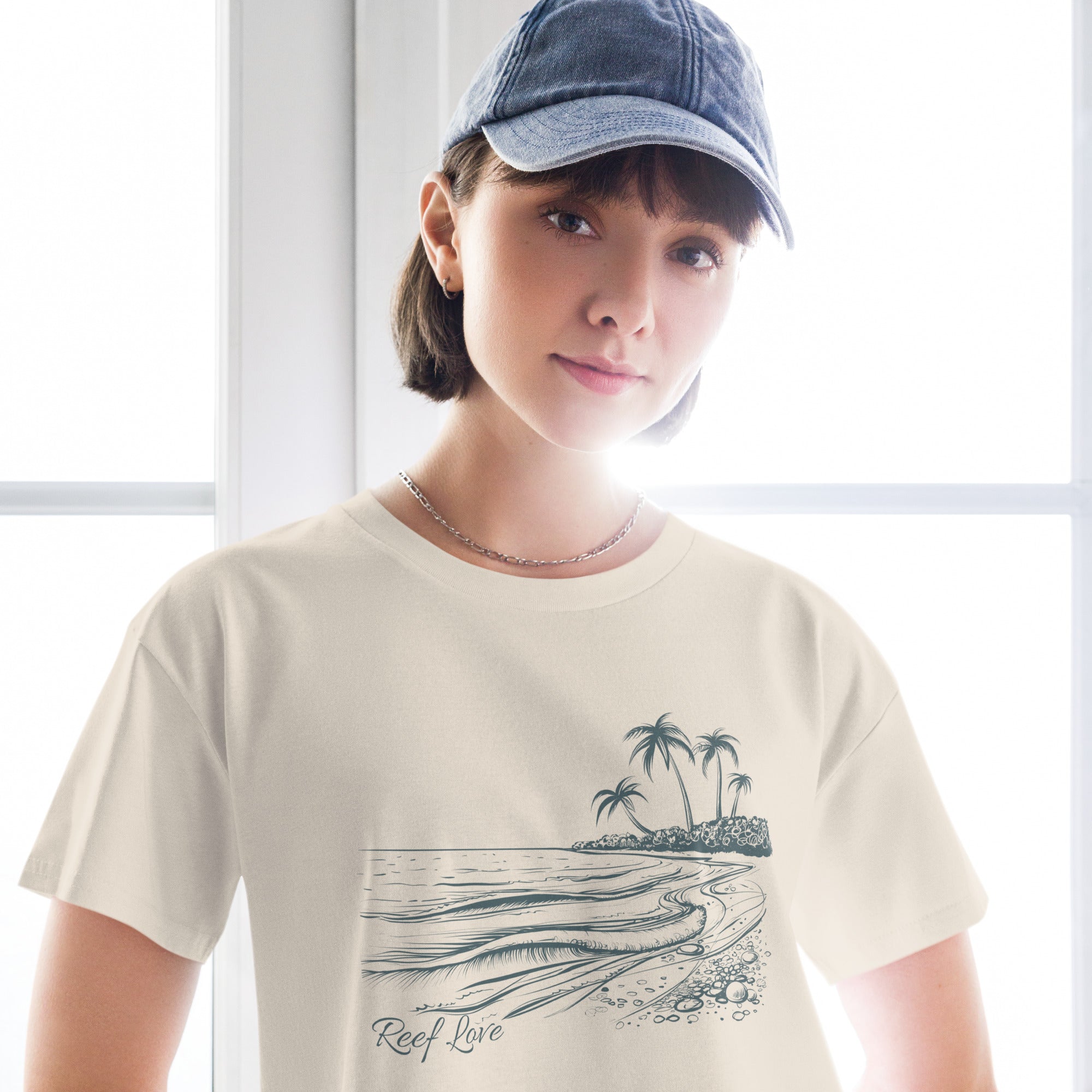 Ocean Scene Reef Love Women’s Graphic Crop Tee- Boho Chic Styles by Reef Love