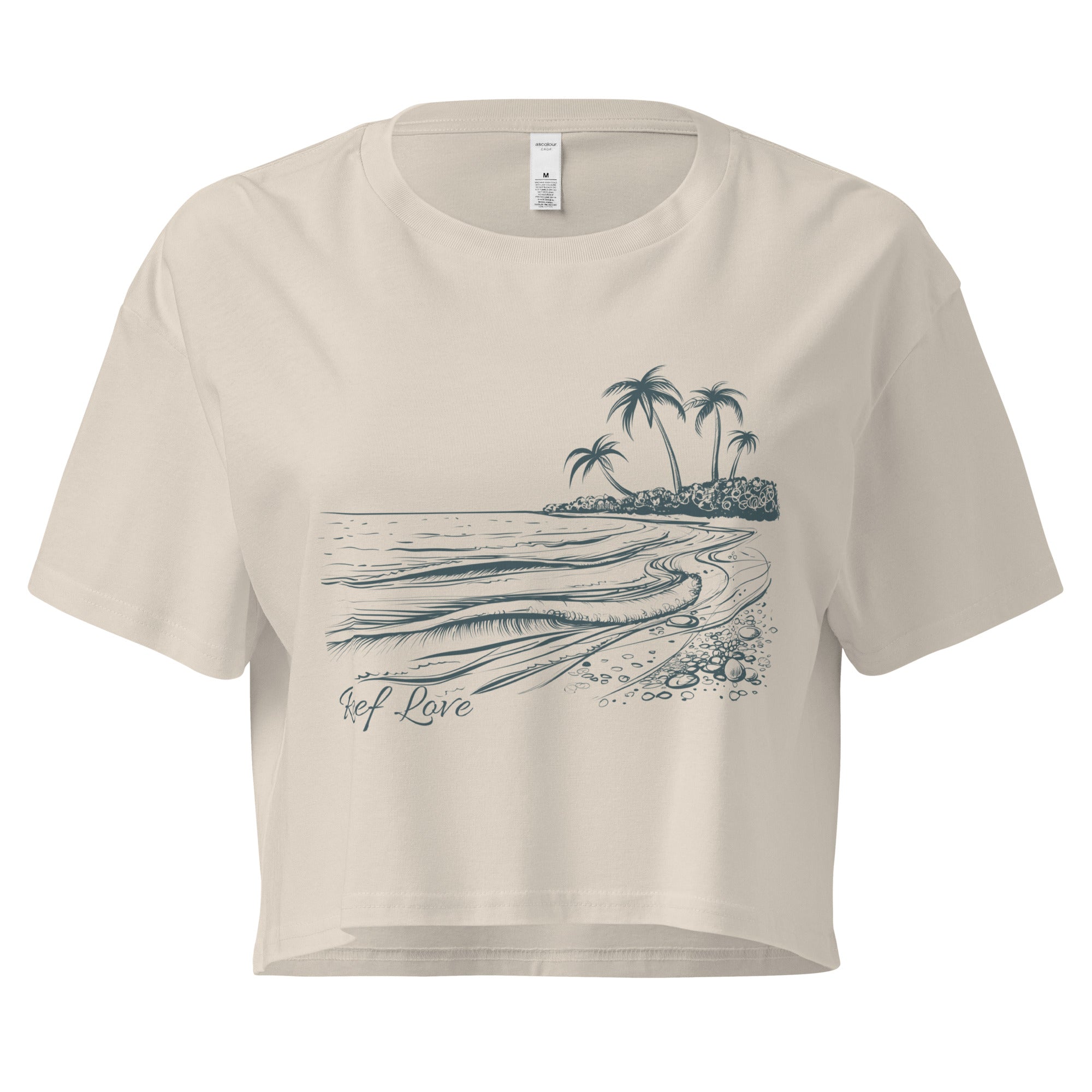 Ocean Scene Reef Love Women’s Graphic Crop Tee- Boho Chic Styles by Reef Love